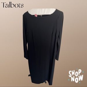 Talbots women black dress, size 8